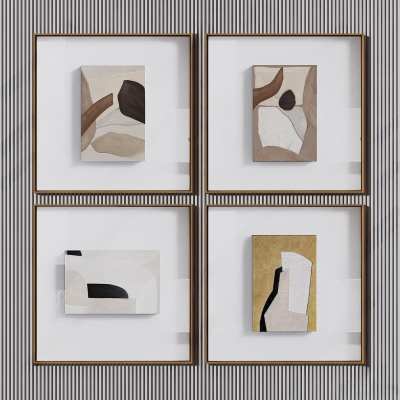 现代装饰画组合3D模型下载